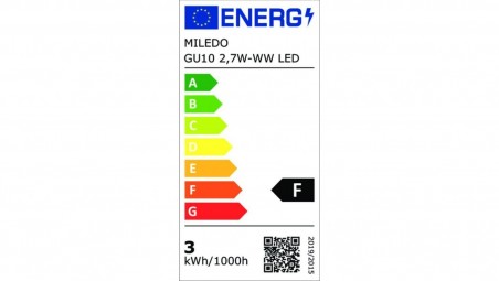 Żarówka LED GU10 2,7W-WW LED 240lm 3000K barwa ciepła 31227