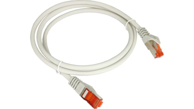 Patch-cord F/UTP kat.5e PVC 0.25m szary KKF5SZA0.25