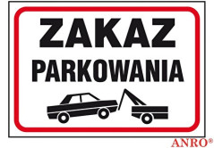 Tabliczka ostrzegawcza PCV /Zakaz parkowania/ 89/L/P