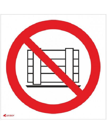 Samoprzylepna tabliczka ostrzegawcza /Nie zastawiać 200x300/ IP/023/1/C1/F