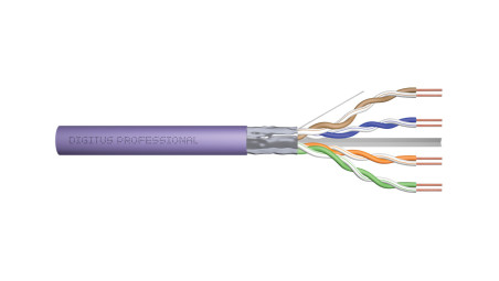 Kabel teleinformatyczny F/UTP kat.6 4x2xAWG23 LSOH drut fioletowy B...