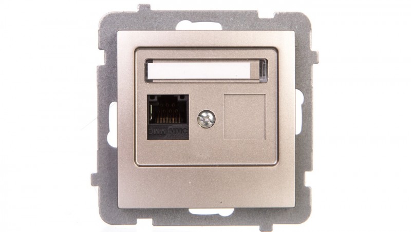 AS Gniazdo komputerowe pojedyncze RJ45 kat.5e MMC satyna light GPK-1G/K/m/45 AS Gniazdo komputerowe pojedyncze RJ45 kat.5e MMC satyna light GPK-1G/K/m/45