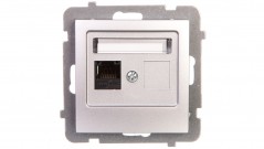 AS Gniazdo komputerowe pojedyncze RJ45 kat.5e MMC srebro GPK-1G/K/m/18