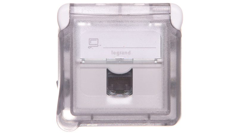 PLEXO Gniazdo białe 1XRJ45 KAT.5E UTP 069556