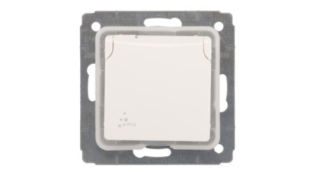 CARIVA Gniazdo pojedyncze z/u 16A IP44 białe 773628