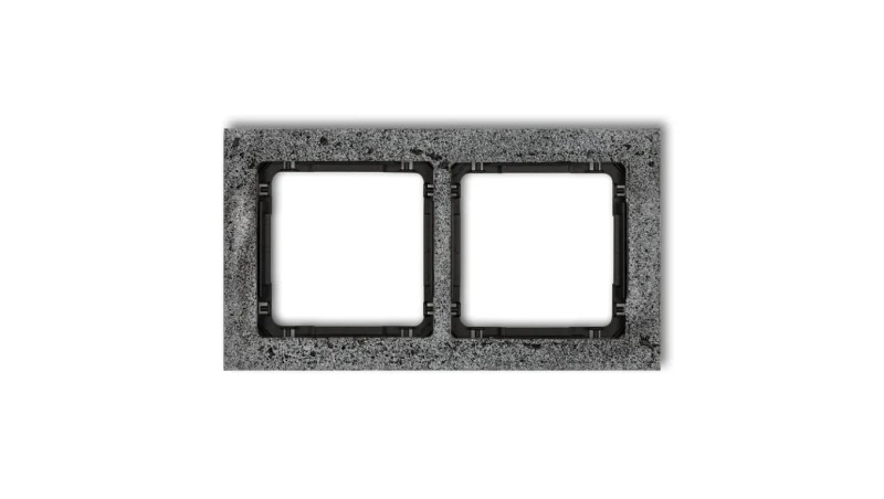 DECO Ramka uniwersalna podwójna - beton (ramka: antracytowa spód: czarny) antracyt 11-12-DRB-2 DECO Ramka uniwersalna podwójna - beton (ramka: antracytowa spód: czarny) antracyt 11-12-DRB-2