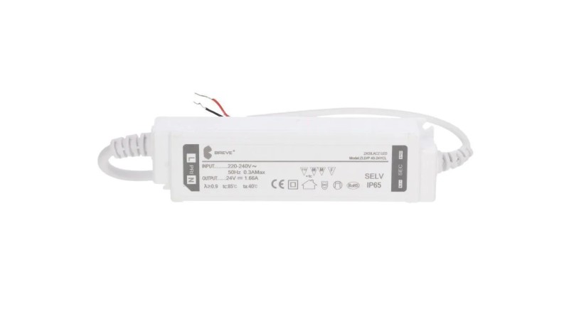 Zasilacz LED 24V DC 40W 1,66A IP65 /z zabezpieczeniami/ ZLDP 40-24YCL 19724-9021