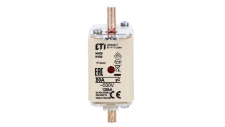 Wkładka bezpiecznikowa KOMBI NH00 gG 80A/500V 004182213