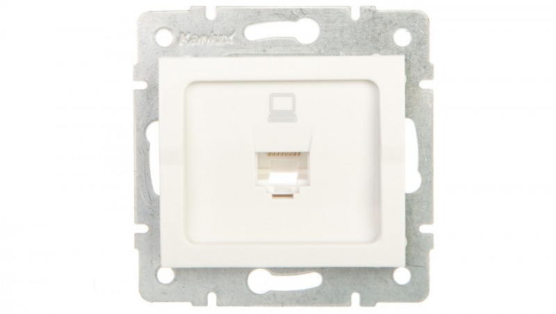 LOGI Gniazdo komputerowe pojedyncze (RJ45Cat 5e Jack) Biały 021390002 25108 LOGI Gniazdo komputerowe pojedyncze (RJ45Cat 5e Jack) Biały 021390002 25108