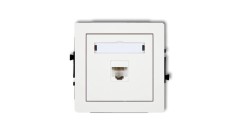 DECO Gniazda komputerowe pojedyncze 1xRJ45, kat. 5e, 8-stykowy biały DGK-1