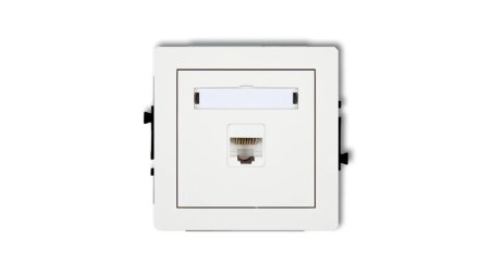 DECO Gniazda komputerowe pojedyncze 1xRJ45, kat. 5e, 8-stykowy biały DGK-1