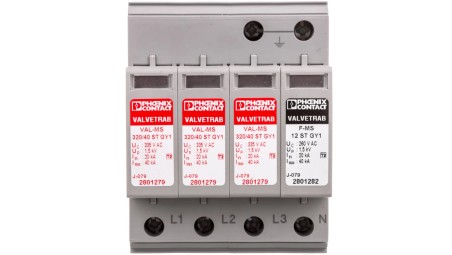 Ogranicznik przepięć C Typ 2 4P 20kA 1,6kV 335V VAL-MS 320/40/3+1 GY1 2801321