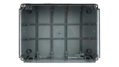 Puszka natynkowa wysoka z przeźroczystą pokrywą seria 440 IP56 300x220x180 szara EC440C8