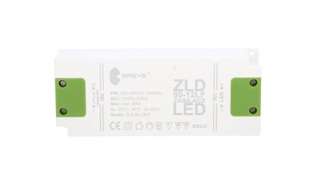 Zasilacz LED 12V DC 80W ZLD 80-12LF 6,6A 19712-9009