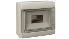 Rozdzielnica modułowa 1x8 natynkowa hermetyczna IP65 (z N+PE) C.14508