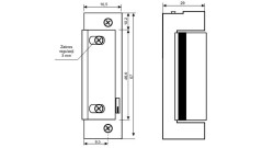 Elektrozaczep symetryczny NC Z wyłącznikiem 1420RF-12AC/DC 19814-1207