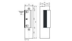 Elektrozaczep symetryczny NC regulowany Z wyłącznikiem 822-12AC/DC 19808-1206