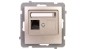 AS Gniazdo komputerowe pojedyncze RJ45 kat.5e MMC satyna light GPK-1G/K/m/45 AS Gniazdo komputerowe pojedyncze RJ45 kat.5e MMC satyna light GPK-1G/K/m/45