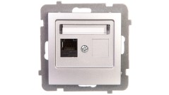 AS Gniazdo komputerowe pojedyncze RJ45 kat.5e MMC srebro GPK-1G/K/m/18