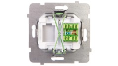 AS Gniazdo komputerowe pojedyncze RJ45 kat.5e MMC srebro GPK-1G/K/m/18