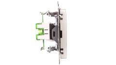 AS Gniazdo komputerowe pojedyncze RJ45 kat.5e MMC srebro GPK-1G/K/m/18