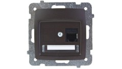 KARO Gniazdo komputerowe pojedyncze RJ45 kat.5e MMC czekoladowy metalik GPK-1S/K/m/40