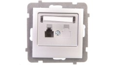 AS Gniazdo telefoniczne pojedyncze RJ11 srebro GPT-1G/m/18