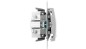 DOMO Łącznik dwugrupowy świecznikowy z LED szybkozłączka 10AX 250V srebrny 011120243 24843