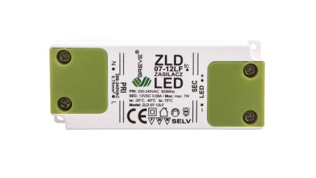 Zasilacz LED 12V DC 7W ZLD 07-12LF 0,58A 19712-9028