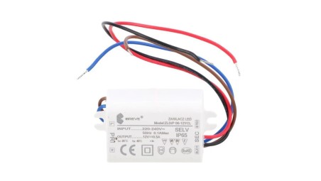 Zasilacz LED 12V DC 6W 0,5A IP65 /z zabezpieczeniami/ ZLDP 06-12YCL 19712-9035