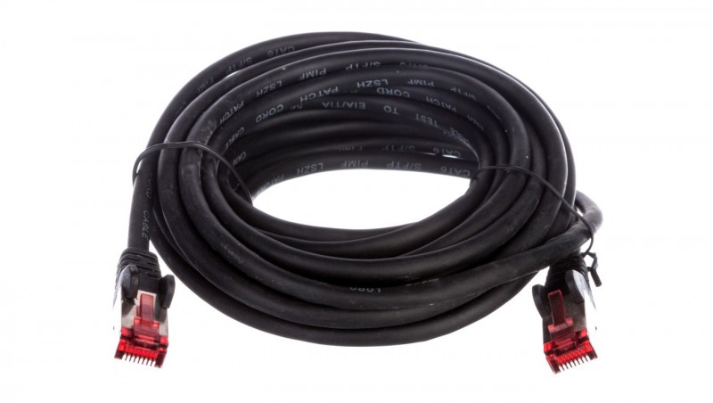 Kabel krosowy patchcord S/FTP (PiMF) kat.6 LSZH czarny 5m 68700