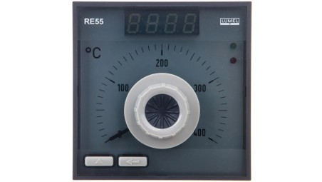 Regulator analogowy nastawa Pt100 0-400st.C regulator PID konfigurowane wyjście przekaźnikowe bez atestu KJ RE55 0531000