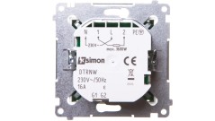 Simon 54 Termostat cyfrowy z wewnętrznym czujnikiem temperatury (moduł) pierścień biały DTRNW.01/11