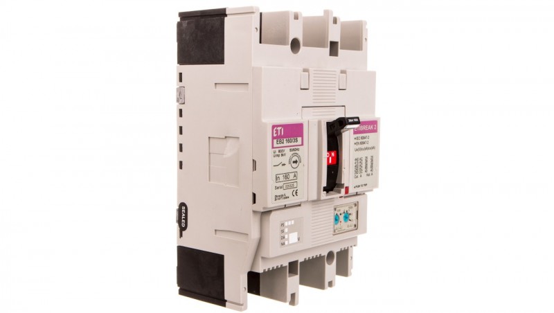 Wyłącznik kompaktowy 3P 160A 36kA /wyzwalacz termo-magnetyczny/ EB2 160/3S 004671061 Wyłącznik kompaktowy 3P 160A 36kA /wyzwalacz termo-magnetyczny/ EB2 160/3S 004671061