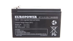 Akumulator bezobsługowy AGM 7,2Ah 12V Europower EP 7,2-12