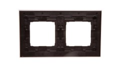 Simon 54 Nature Ramka podwójna metal INOX KLASYCZNY DRN2/77