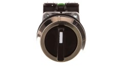 Przełącznik 3 położeniowy pokrętło 30mm czarny 2Z bez samopowrotu W0-NEF30-TPC 2X S