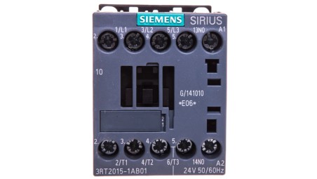 Stycznik mocy 7A 3P 24V AC 1Z 0R S00 3RT2015-1AB01