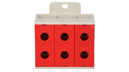 Złączka szynowa 3-torowa 35mm2 czerwona ZGX-3x35 czerwona ENE-00181