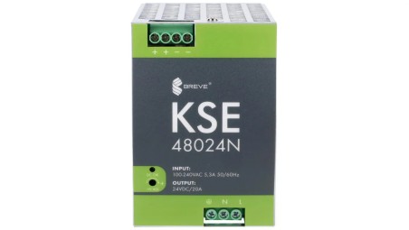 Zasilacz impulsowy KSE 48024M 230/ 24VDC 20A 480W na szynę DIN, Uzas: 96-264VACVAC, Ta70, 17000-0940