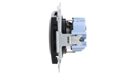 Simon 54 Gniazdo Schuko z przesłonami (moduł) 16A 250V szybkozłącza, czarny mat DGSz1CZ.01/49