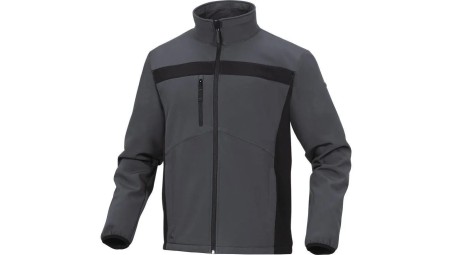 Bluza z Softshell Poliestru i elastanu kolor szaro-czarny rozmiar M LULE2GRTM