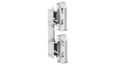 PLEXO55 Gniazdo podwójne pionowe z/u 16A szare 069563