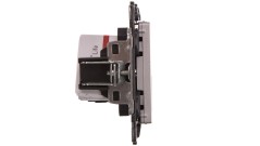 VALENA LIFE Gniazdo komputerowe 1xRJ45 UTP kat.6 aluminium 753342