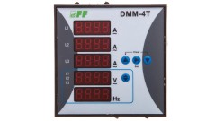 Miernik parametrów sieci 3-fazowy 12-400V AC 1-9000/5A 10-100Hz cyfrowy tablicowy 96x96mm DMM-4T