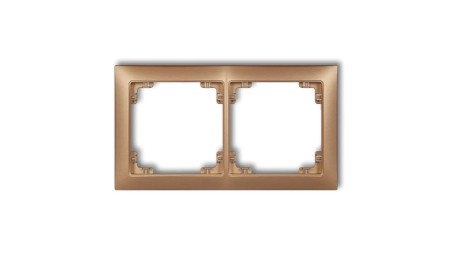 DECO Ramka uniwersalna podwójna z tworzywa DECO Soft złoty metalik 8DRSO-2
