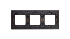 Simon 54 Nature Ramka potrójna drewno ZŁOTE WENGE DRN3/85