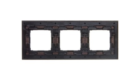 Simon 54 Nature Ramka potrójna drewno ZŁOTE WENGE DRN3/85