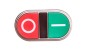 Napęd przycisku podwójny zielony/czerwony /O-I/ z samopowrotem wystający/płaski LPCB7223 Napęd przycisku podwójny zielony/czerwony /O-I/ z samopowrotem wystający/płaski LPCB7223