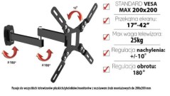 Uchwyt TV LCD 17- 42 TORONTO czarny LIBOX LB-260